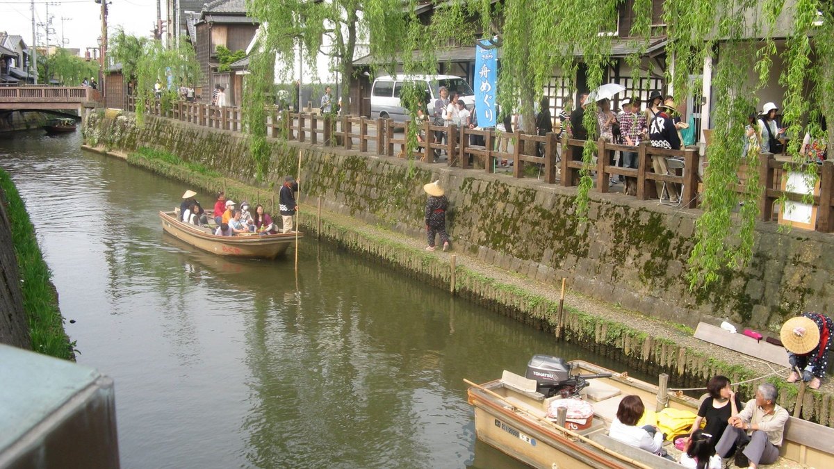 小野川沿い（佐原の町並み）の風景