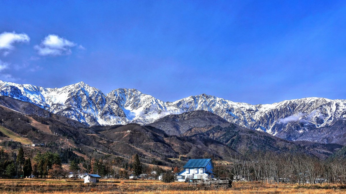 白馬山麓の風景