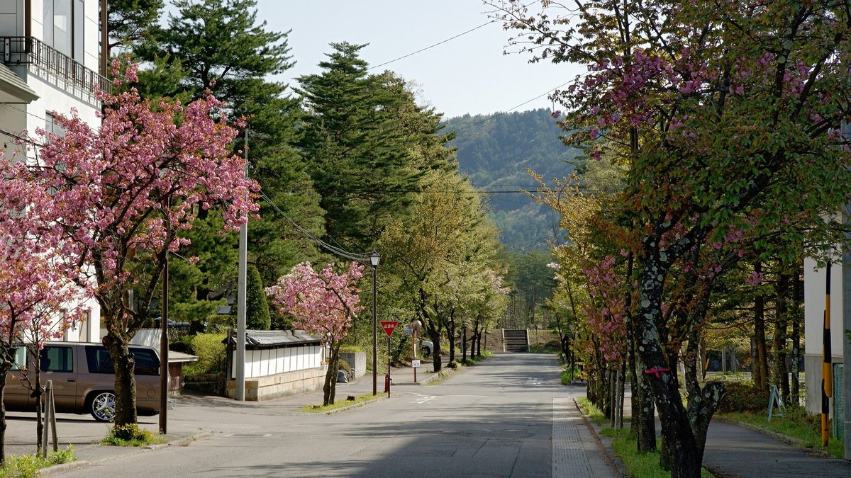 大町温泉郷の風景