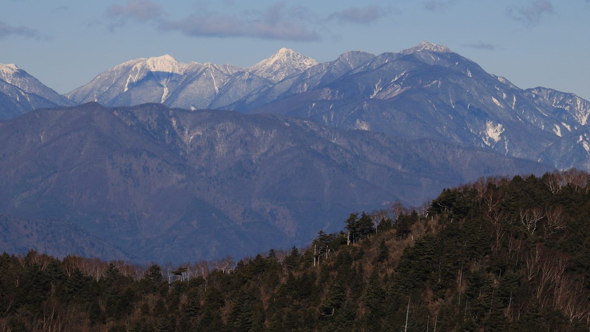 甲斐駒ケ岳・鳳凰三山周辺の風景