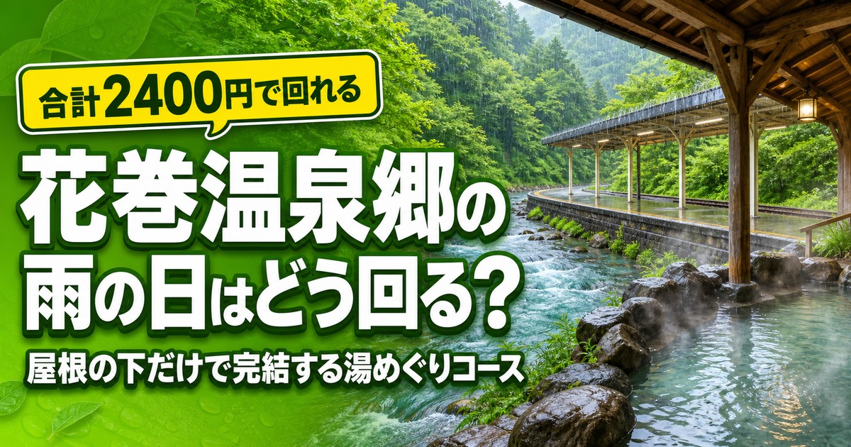 花巻温泉郷の雨の日の紹介画像