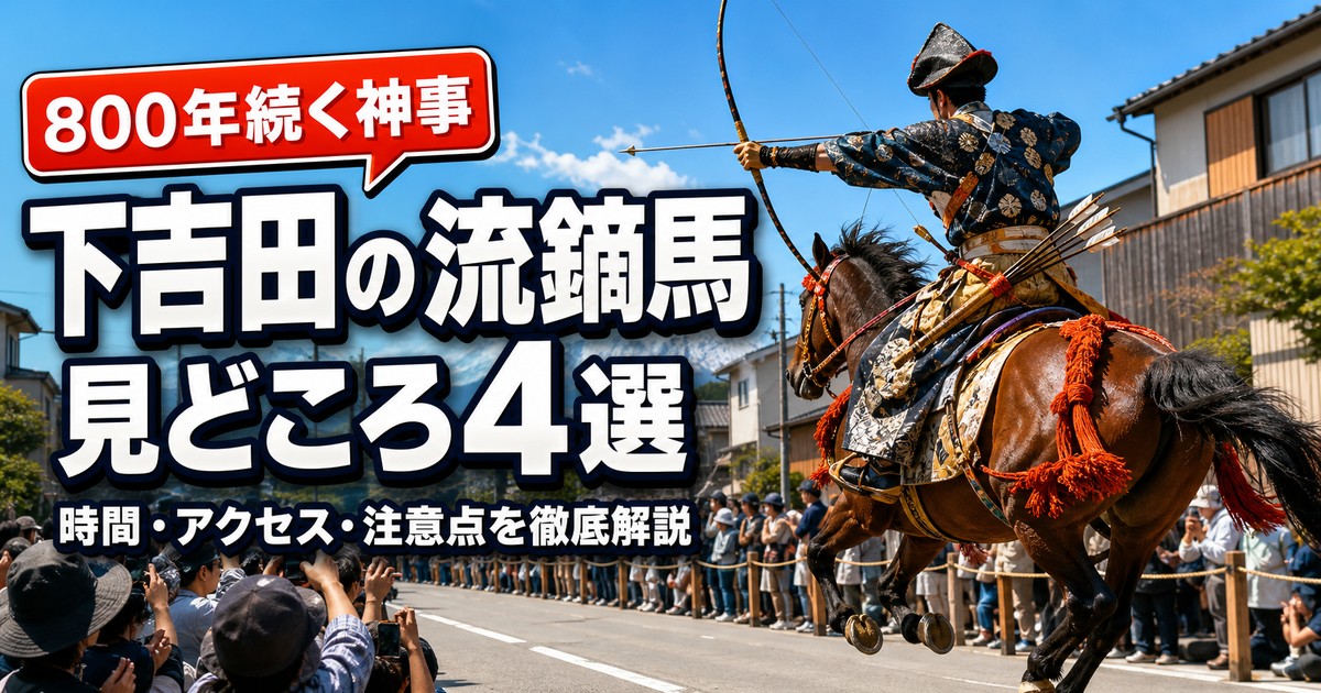 富士吉田・河口湖・三つ峠周辺 下吉田の流鏑馬2026の紹介画像